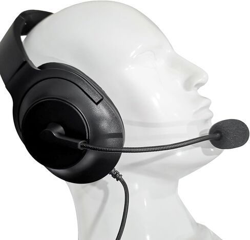 سماعة أذن لاسلكية تخاطب فوق الأذن لتقليل الضوضاء مع ميكروفون Ptt Boom لجهاز Motorola 2 Pin Radio cls 1110 1410 cp200 cp185 cp100d dlr 1060 (أغطية أذن كبيرة) (جانب واحد) in Kuwait