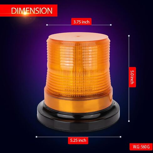 Led Strobe Light,12-30V Amber 10pcs 3W HIGH-Power LED Warning Safety Flashing Beacon Lights with Magnetic and 14.5 ft Straight Cord for Vehicle Forklift Truck Tractor Golf Carts UTV Car Bus in Saudi Arabia