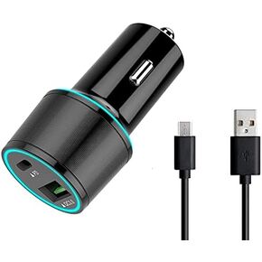 UrbanX Fast Car Charger 21W Car and Truck for Nokia 2720 Flip / 800 Tough / 2.3 / C1 / C2 / 1.3/125 / c3 / 2.4 / C10 / 105/220 / Asha PD 3.0 USB Charger Comes with USB A to Micro USB Cable 3.3FT