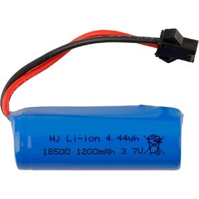 3.7V 1200mAh 18500 Rechargeable Li-ion Battery SM-2P Joint with USB Charger for Rc Remote Control Car Toys