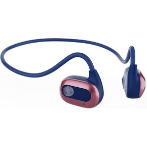 Open Ear Headphone TWS True Wireless Stereo Headset Over-The-Ear Sport Headphone Foldable and Break Resistant DUCK2 Air Conduction Earphone Blind-Touch-Control Technology (Galaxy/Rose Gold) …