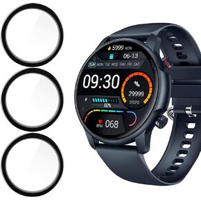 Compatible for Niizero Smart Watch Screen Protector, Lamshaw [3 Pack] Full Coverage TPU Clear Film Compatible for Niizero Smart Watch/Motsfit Smart Watch 1.32 (3 Pack)