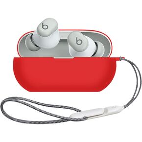 Compatible with Beats Solo Buds Case 2024, Premium Soft Silicone Protective Cover for Beats Solo Buds Protection Shockproof Cover Wireless Earbuds Headphone Accessories with Lanyard (Clear)