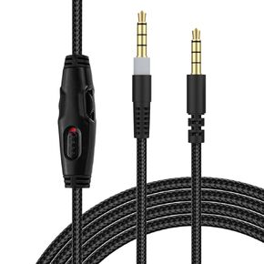 Cloud Alpha Replacement Cable Audio Aux Cord with Inline Mute & Volume Control Compatible with Hyperx Cloud Alpha/Cloud Mix Gaming Headsets, 4.9FT/1.5m(No Mic)