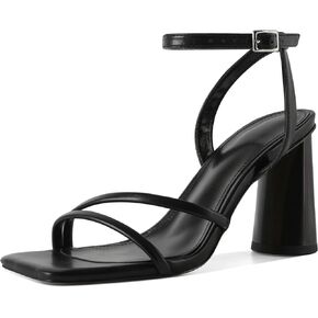 YODEKS Chunky Heels For Women Strappy High Heels 3.5" Heeled Sandals Open Toe Shoes US US Size 5-13