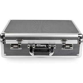 Ultimaxx Medium Aluminum Hard Case with Pre-Cut Foam for Travel and Storage of Drones, Gear, and Equipment for All DJI Mavic Models (Mavic Pro, Mini, Etc.), Autel EVO, Ryze Tech Tello, and More