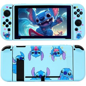 PERFECTSIGHT Case Designed for Nintendo Switch Protective Case TPU Switch Cases for Girls Boys Kids Cute Kawaii Shell Dockable Case Compatible with Nintendo Switch Cover (ST Emotion)