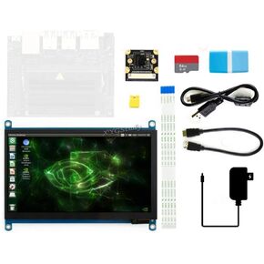 Jetson Nano Developer Accessories Kit for Small Powerful Computer AI Development Board with 7 inch IPS Touch HDMI Screen LCD Display Micro Card 64GB Camera Module @XYGStudy (AcceC)