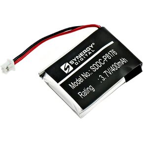 Synergy Digital Dog Collar Battery, Compatible with Educator ET-300TS Transmitter Dog Collar, (Li-Pol, 3.7V, 400mAh) Ultra High Capacity, Replacement for Educator PL-762229, V2015-E05 Battery