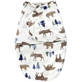Hudson Baby Unisex Baby Plush Faux Fur Swaddle Wrap, Hummingbird Garden, 0-3 Months