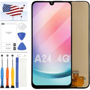for Samsung A24 4G LCD Screen Replacement for Samsung A24 4G SM-A245F, SM-A245M LCD Display LCD Digitizer Touch Screen Assembly Replacement Repair Kits