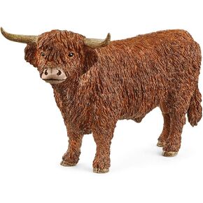 Schleich Farm World Simmental Cow Toy Figurine - Educational and Durable Farm Animal Toy Figure, Fun and Imaginative Play for Boys and Girls, Gift for Kids Ages 3+