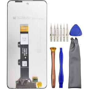 Full LCD Display Touch Digitizer Screen Replacement for Motorola Moto E32 E32s Black 6.5"