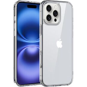 for iPhone 16 Pro Max Case Clear, [Non-Yellowing] [Military-Grade Drop Protection] Slim Thin Shockproof Protective Cover Phone Case for iPhone 16 Pro Max Case Crystal Clear