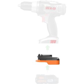 Adapter Only for Porter Cable 18V Ni-CD Tools - Compatible with Ridgid 18V Batteries for Powering, No Charging Function, 1 Adapter Only (Not for Porter Cable 20V Tools)
