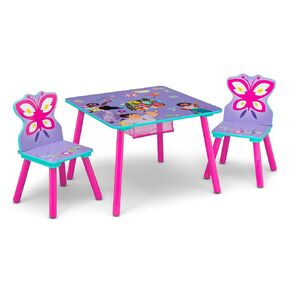 Disney Encanto Kids Table and Chair Set with Storage (2 Chairs Included) by Delta Children Ideal for Arts & Crafts, Snack Time, Homeschooling, Homework & More - Greenguard Gold Certified, Purple