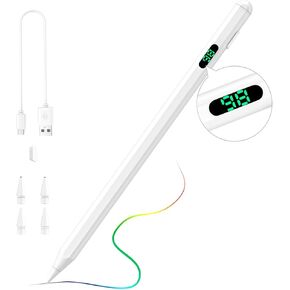 TiMOVO Stylus Pen for iPad, Apple Pencil USB C Fast Charge, Palm Rejection for 2018-2024 Apple iPad Pro 13/12.9/11'', iPad 10/9/8/7/6th Gen, iPad Air 11&13 inch (M2) /6/5/4/3th, iPad Mini 5/6th
