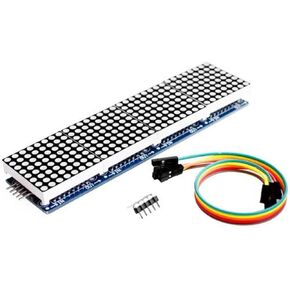 NOYITO MAX7219 Dot Matrix Module 4 in 1 Display Module Blue Red Green Three Colors with 5Pin Wire - Upgrade (Blue)