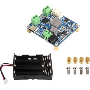 Solar Power Manager Module with Holder, Supports 6V~24V Solar Panel and Type-C Power Adapter, 5V/3A Regulated Output, Compatible with Raspberry Pi /Jetson Nano/Arduino
