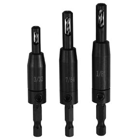 Self Centering Drill Bit Set Fits for VIX Bit Compatible with VIX Bit Bosch 1/4 in Clic-Change Hex Shank Drill,CC2430#6#8#10 Self Centering Drill Bit Center Finding Drill Bit Set 3 Piece
