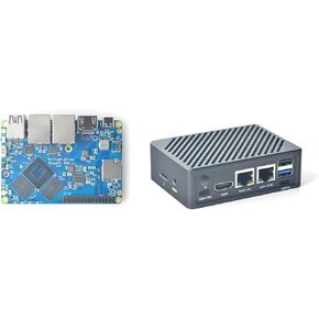 Nanopi R6C Wireless Mini WiFi Router OpenWRT, Smart Office Home Gateway, LPDDR4X RK3588S CPU 6Tops NPU Mali-G610 GPU, with PCle Gbps Ethernet for NAS IoT Device, Support Ubuntu Debian (4+32GB)