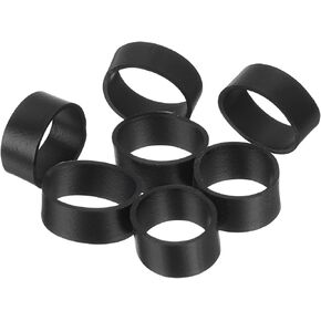 uxcell 300Pcs Silicone Rubber Bands, 8x5mm Rubber Bands Rings Cable Ties Strong Elastic Bands Non-slip for Cord Wrapping Bag Wraps, Black
