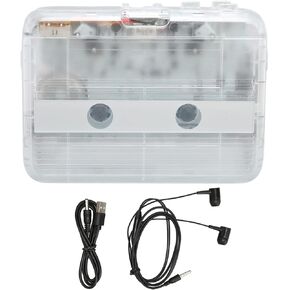 Bluetooth Cassette Player, TON007B ABS Auto Reverse Function Stereo Cassette Player with Headphone (Black)