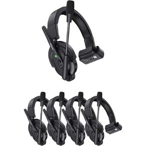 Accsoon Como Wireless Intercom Headset System 1 Host & 4 Remote 1.9GHZ 400M/1312FT Range Noise Reduction Intercom for 9 Users Real-time Team Communication Group Talk