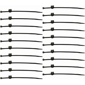 20PCS Black Plastic Cable Tie Mounts Holders Wire Tie Fasteners for Cable Management Automotive Wire Harness Tie Wraps Wire Edge Mounting Clips Fasteners