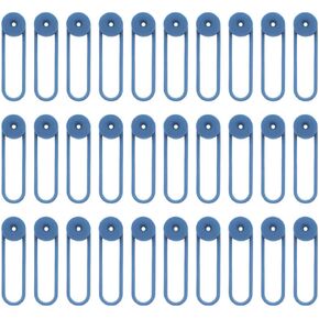 CABLY 30pcs Silicone Cable Tie - Reusable Cable Tie Organizer, Multipurpose Cord Management, Electronics Accessories for Home and Office (3 Inch, 30pcs Blue)
