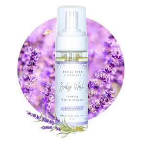 SoCal Suds & Company - 2-in-1 Organic Foaming Shampoo & Body Wash - Gentle Botanical Baby Wash for Sensitive Skin - Clean Natural Nourishing Castile Soap Ingredients - Newborn Baby - Unscented, 6oz