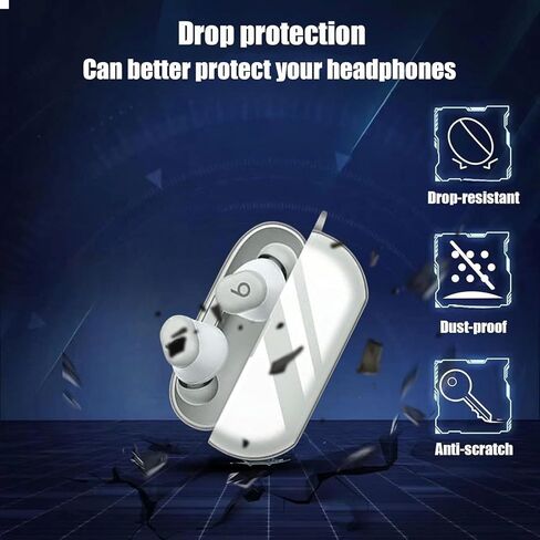 Compatible with Beats Solo Buds Case 2024, Premium Soft Silicone Protective Cover for Beats Solo Buds Protection Shockproof Cover Wireless Earbuds Headphone Accessories with Lanyard (Clear) in Saudi Arabia