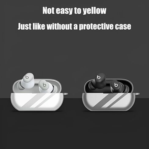 Compatible with Beats Solo Buds Case 2024, Premium Soft Silicone Protective Cover for Beats Solo Buds Protection Shockproof Cover Wireless Earbuds Headphone Accessories with Lanyard (Clear) in Saudi Arabia