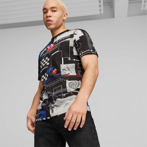 PUMA Men's Standard BMW MMS All Over Print Tee, Iron Gate-AOP, Small in Saudi Arabia