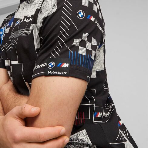 PUMA Men's Standard BMW MMS All Over Print Tee, Iron Gate-AOP, Small in Saudi Arabia