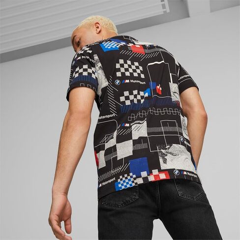 PUMA Men's Standard BMW MMS All Over Print Tee, Iron Gate-AOP, Small in Saudi Arabia