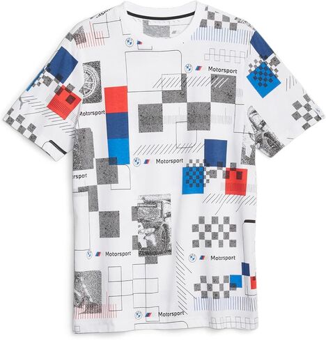 PUMA Men's Standard BMW MMS All Over Print Tee, Iron Gate-AOP, Small in Saudi Arabia