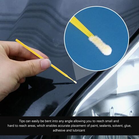 Touch Up Paint Brushes for Automotive Paint Chip Repair Disposable Micro Applicators 1.2MM White 100PCS in Saudi Arabia