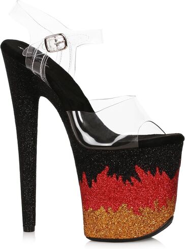 Ellie Shoes Women's Glitter Platform Heeled Sandal in Saudi Arabia
