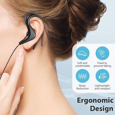 30 قطعة من سماعات الأذن السلكية الرياضية للجري من كونوهان، 30 قطعة، سماعات أذن سلكية بمقبس 3.5 ملم مع ميكروفون مقاوم للتعرق، ملفوف حول سماعات الرأس مع خطاف فوق الأذن، 5 ألوان in Kuwait