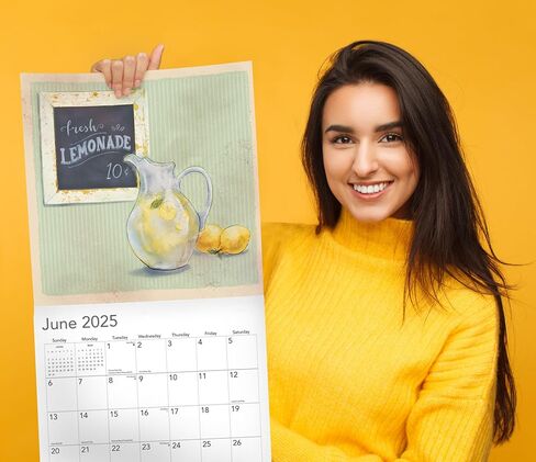 Farmhouse 2023 Hangable Wall Calendar,12"x24" Open,Vintage Farmers Market Signs,Shabby Chic Farm Photography House Decor,Sturdy & Thick Beautiful Large Full Page 16 Months For Organizing & Planning in Kuwait