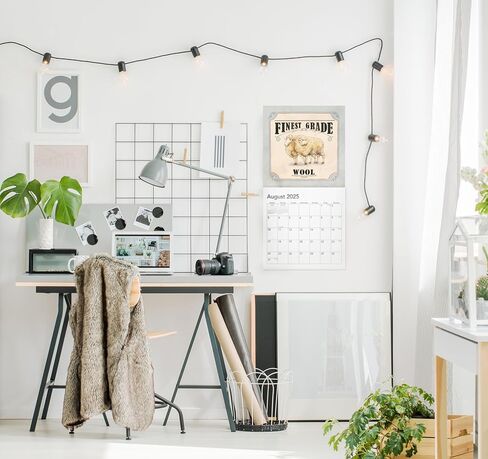 Farmhouse 2023 Hangable Wall Calendar,12"x24" Open,Vintage Farmers Market Signs,Shabby Chic Farm Photography House Decor,Sturdy & Thick Beautiful Large Full Page 16 Months For Organizing & Planning in Kuwait