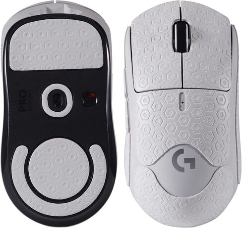شريط ماوس 2 في 1 مقاوم للعرق + زلاجات ماوس لجلد الفأر Logitech G Pro X Superlight ملصق مضاد للانزلاق ومنزلق متين وأقدام فأرة ناعمة تتحرك بسرعة وطائرات شراعية سوداء in Saudi Arabia