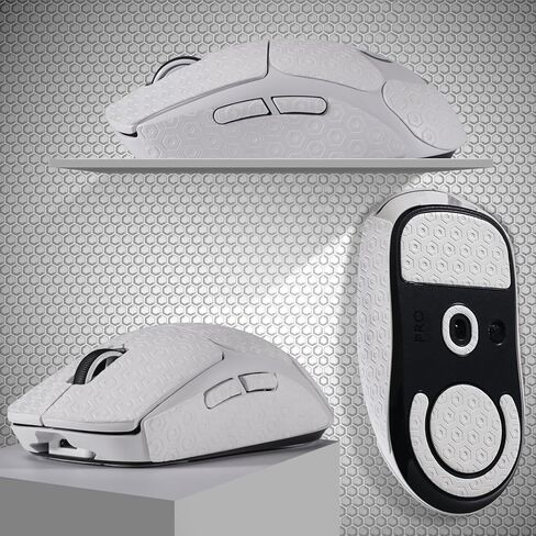 شريط ماوس 2 في 1 مقاوم للعرق + زلاجات ماوس لجلد الفأر Logitech G Pro X Superlight ملصق مضاد للانزلاق ومنزلق متين وأقدام فأرة ناعمة تتحرك بسرعة وطائرات شراعية سوداء in Saudi Arabia