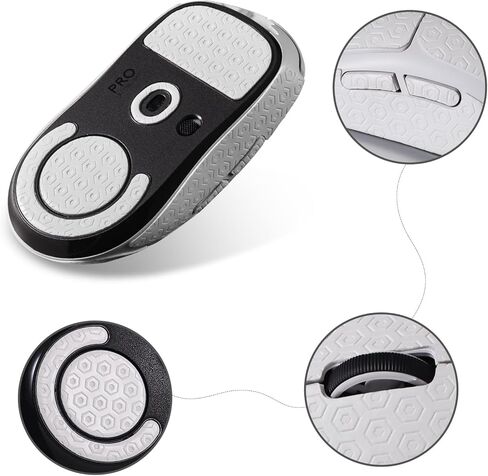 شريط ماوس 2 في 1 مقاوم للعرق + زلاجات ماوس لجلد الفأر Logitech G Pro X Superlight ملصق مضاد للانزلاق ومنزلق متين وأقدام فأرة ناعمة تتحرك بسرعة وطائرات شراعية سوداء in Saudi Arabia