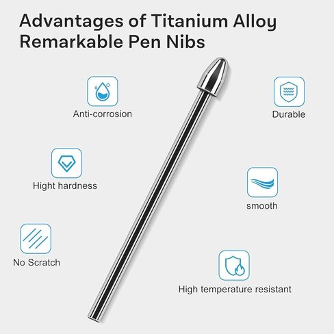 CoBak Sturdy Titanium Alloy Replacement Pen Tips (2 pcs) for Kindle Scribe Stylus - with 4096 Pressure Sensitivity, Low Latency, Tilt Support for Kindle Scribe/Hanvon N10/iReader Stylus in Saudi Arabia