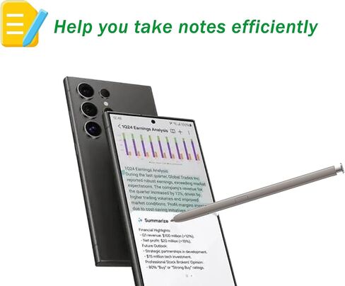 Galaxy S24 Ultra Stylus Pen Replacement for Samsung Galaxy S24 Ultra 5G S Pen Galaxy S24 Ultra Stylus Pen for Samsung Galaxy S24 Ultra Stylus Pen(WithBluetooth, Black) in Kuwait