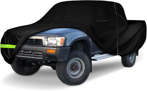 Waterproof Car Cover Compatible with 1980-1995 Toyota Pickup Regular Cab Long Bed, 300D All Weather Classic Car Covers with Inner Cotton&Zipper Door for Snow Rain Protection in Saudi Arabia