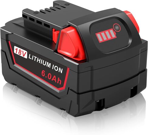 18V 6.0Ah Replace Battery for Milwaukee M18 Battery Compatible with 48-11-1815, 48-11-1820, 48-11-1840, 48-11-1850, 48-11-1860 Cordless Power Tools Lithium Battery (1Pack) in Saudi Arabia