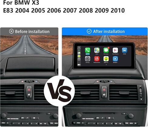 10.25 بوصة Carplay أندرويد راديو تلقائي لسيارات BMW X3 E83 cic 2005-2010 راديو السيارة ستيريو شاشة تعمل باللمس استقبال الوسائط المتعددة نظام لينكس Dsp بلوتوث in Kuwait